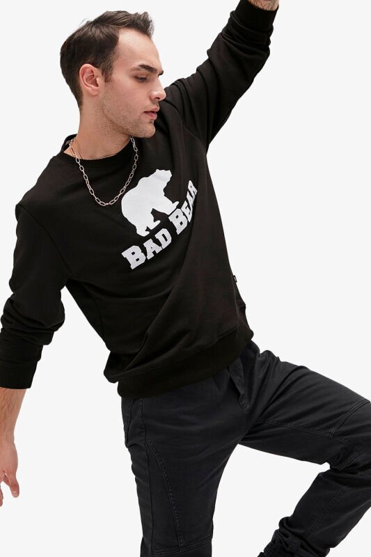 Bad Bear Bad Bear Crewneck Erkek Siyah Sweatshirt 20.02.12.011-C01 - 2