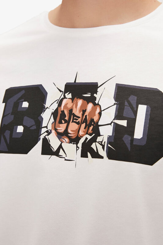 Bad Bear Bang Erkek Beyaz T-Shirt 24.01.07.058-C04 - 4
