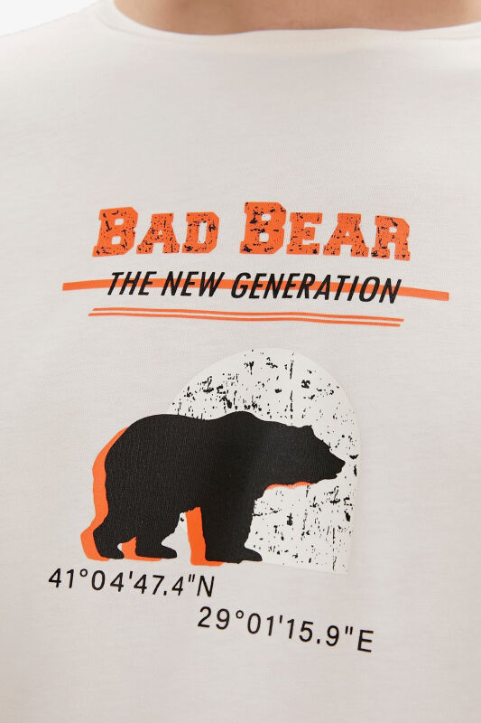 Bad Bear Derek Erkek Beyaz T-Shirt 24.01.07.021-C108 - 3