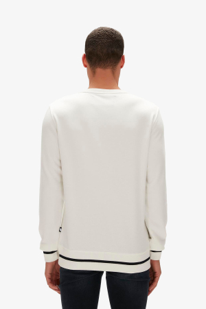 Bad Bear Felt Crewneck Erkek Beyaz Sweatshirt 23.02.12.013-C04 - 2