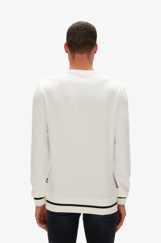 Bad Bear Felt Crewneck Erkek Beyaz Sweatshirt 23.02.12.013-C04 - 2