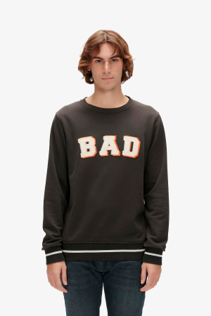 Bad Bear Felt Crewneck Erkek Gri Sweatshirt 23.02.12.013-C02 - Bad Bear
