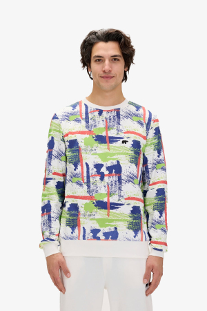 Bad Bear Flame Crewneck Erkek Beyaz Sweatshirt 24.02.12.017-C04 - Bad Bear