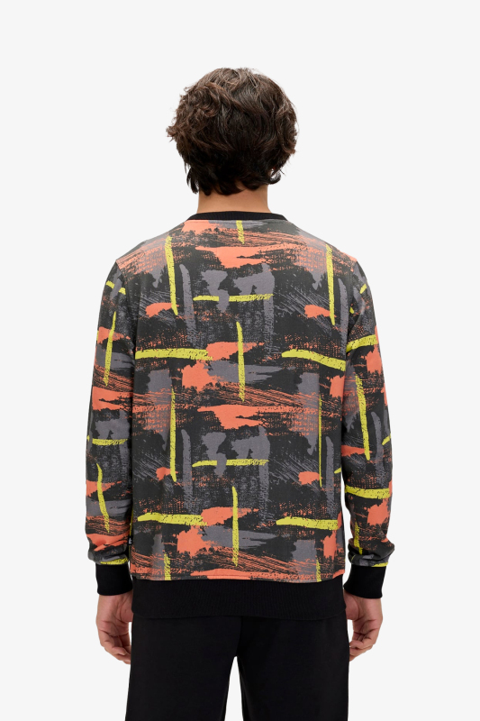 Bad Bear Flame Crewneck Erkek Siyah Sweatshirt 24.02.12.017-C01 - 2