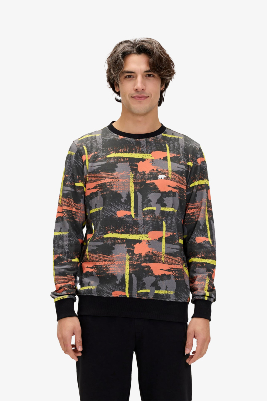 Bad Bear Flame Crewneck Erkek Siyah Sweatshirt 24.02.12.017-C01 - 1