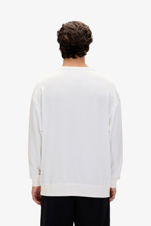 Bad Bear Javed Crewneck Erkek Beyaz Sweatshirt 24.02.12.015-C04 - 2