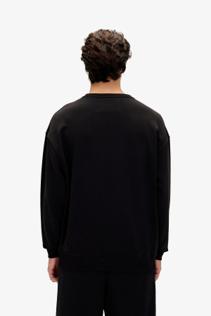 Bad Bear Javed Crewneck Erkek Siyah Sweatshirt 24.02.12.015-C01 - 2