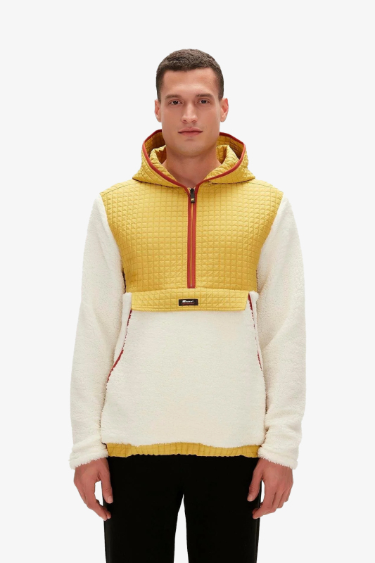 Bad Bear Leonard Half-Zıp Plush Erkek Bej Sweatshirt 23.02.29.007-C108 - 1