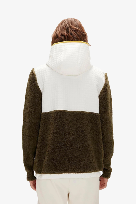 Bad Bear Leonard Half-Zıp Plush Erkek Haki Sweatshirt 23.02.29.007-C70 - 2