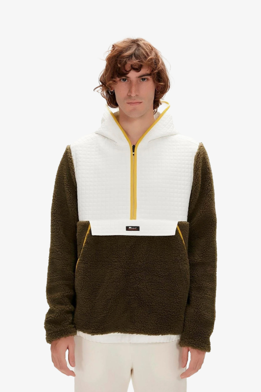 Bad Bear Leonard Half-Zıp Plush Erkek Haki Sweatshirt 23.02.29.007-C70 - 1