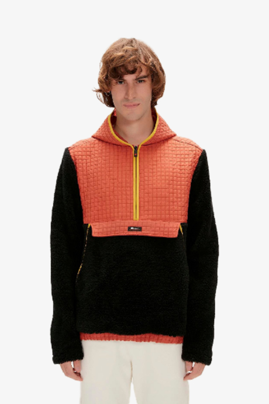Bad Bear Leonard Half-Zıp Plush Erkek Siyah Sweatshirt 23.02.29.007-C01 - 1