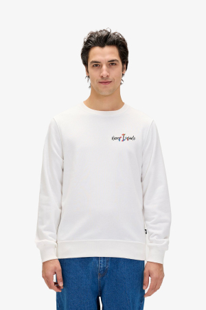Bad Bear Splashy Crewneck Erkek Beyaz Sweatshirt 24.02.12.022-C04 - Bad Bear