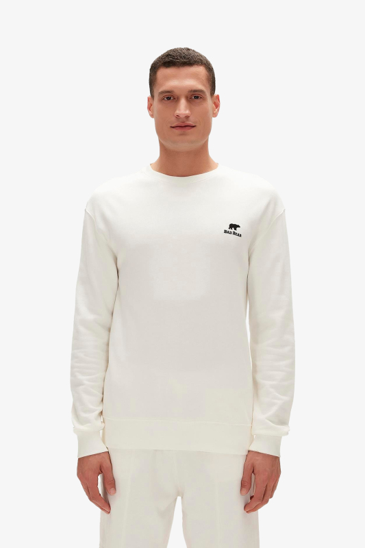Bad Bear Tag Crewneck Erkek Beyaz Sweatshirt 23.02.12.020-C04 - 1