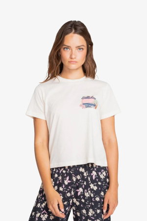 Billabong Calıfornıa Dreamıng Kadın Beyaz T-Shirt W3SS03-4194 - Billabong