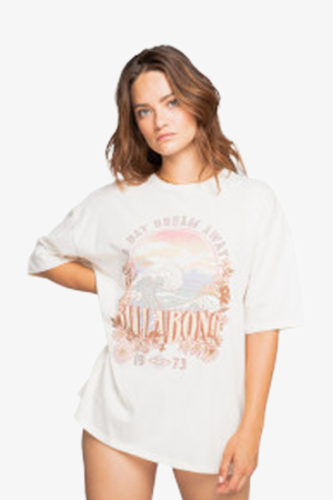 Billabong Dreamy Day Kadın Beyaz T-Shirt W3SS36-4194 - Billabong