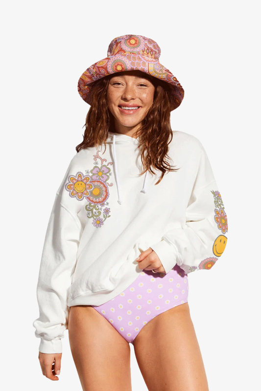 Billabong Hıdden Smıles Kadın Beyaz Sweatshirt ABJFT00368-SCS - 1