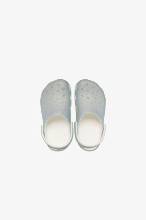 Crocs Classic Iridescent Glitter Çocuk Beyaz Clog Terlik 210986-100 - 2