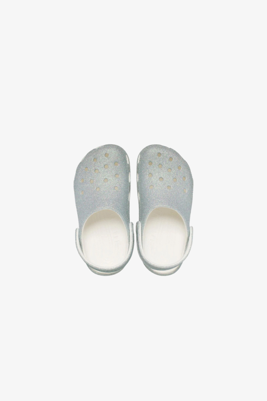 Crocs Classic Iridescent Glitter Çocuk Beyaz Clog Terlik 210986-100 - 2