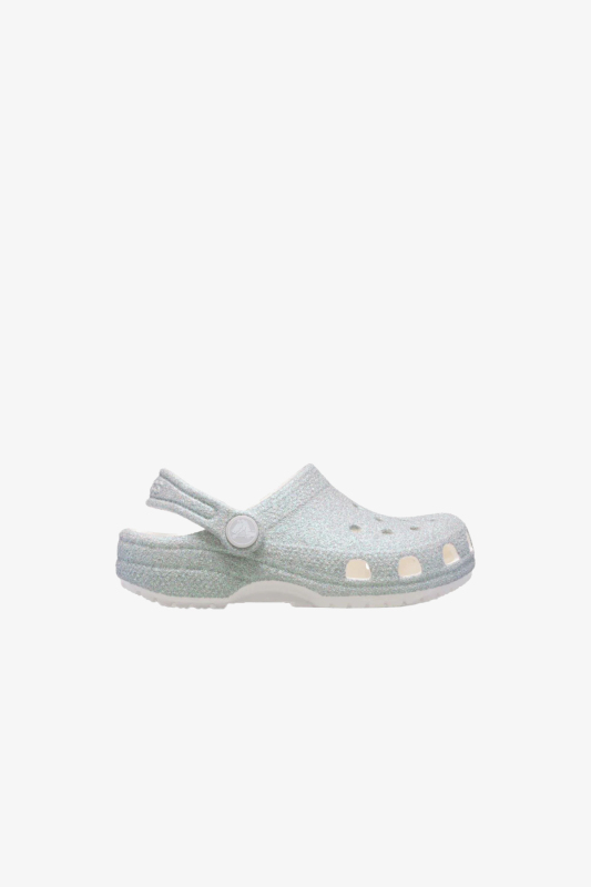 Crocs Classic Iridescent Glitter Çocuk Beyaz Clog Terlik 210986-100 - 1