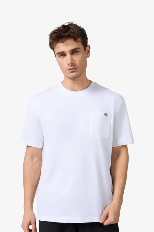 Dickies Luray Pocket Ss Erkek Beyaz T-Shirt DK0A4YFCWHX1 - 1