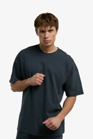 Everlast Ever Relaxed Oversize Erkek Gri T-Shirt - Everlast