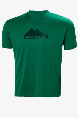 Helly Hansen Hh Tech Graphıc Erkek Yeşil T-Shirt 63088-27192 - HELLY HANSEN