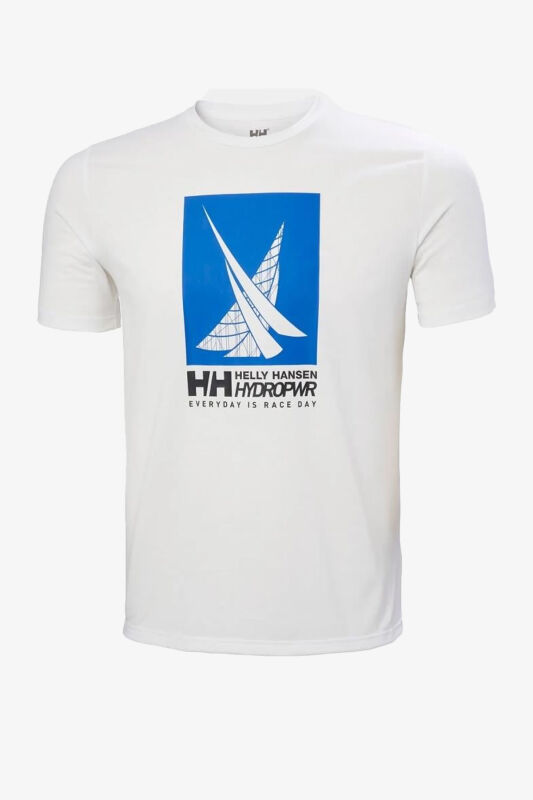 Helly Hansen Hp Race Graphic Erkek Beyaz T-Shirt 34419-001 - 4