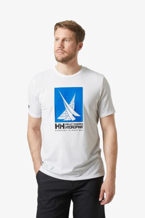 Helly Hansen Hp Race Graphic Erkek Beyaz T-Shirt 34419-001 - 1