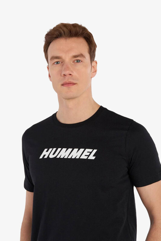 Hummel Hmlelemental Logo Cotton Tee Erkek Siyah T-Shirt 911947-2001 - 2