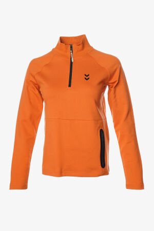 Hummel Hmlfuyu Zip Neck Kadın Turuncu Sweatshirt 921960-9819 