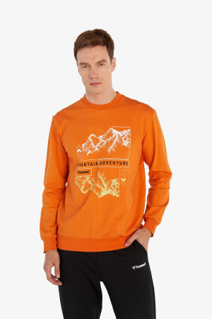 Hummel Hmlgilberto Erkek Turuncu Sweatshirt 921964-9819 - 1