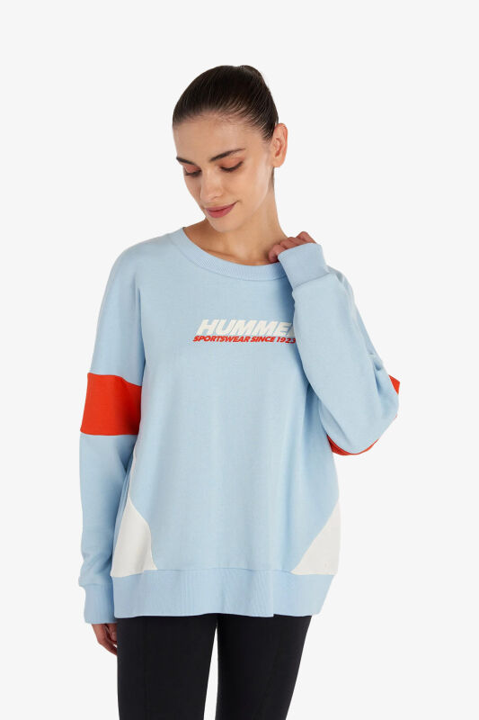 Hummel Hmlveta Kadın Mavi Sweatshirt 922096-9851 - 1