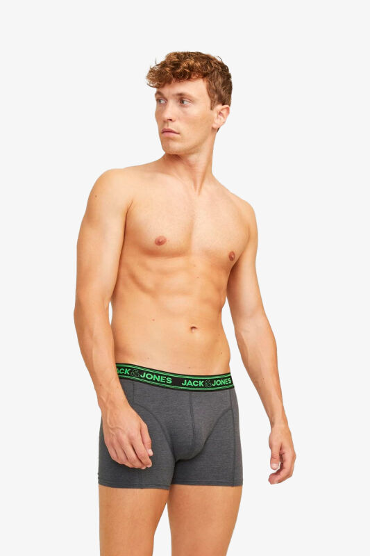 Jack & Jones Jacethan Erkek Çok Renkli Boxer 12260072-DarkGreyMelange - 3