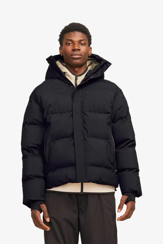 Jack & Jones Jcoalpha Puffer Erkek Siyah Mont 12261971-Black - 1