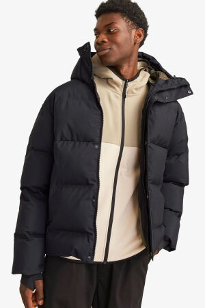 Jack & Jones Jcoalpha Puffer Erkek Siyah Mont 12261971-Black - 2