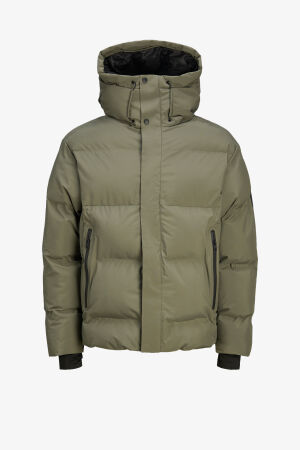 Jack & Jones Jcoalpha Puffer Erkek Yeşil Mont 12261971-DustyOlive - 4