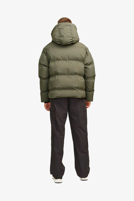 Jack & Jones Jcoalpha Puffer Erkek Yeşil Mont 12261971-DustyOlive - 5