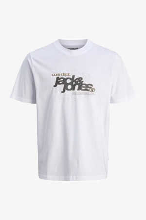 Jack & Jones Jcogrıd Brandıng Erkek Beyaz T-Shirt 12284931-Bright White - Jack & Jones