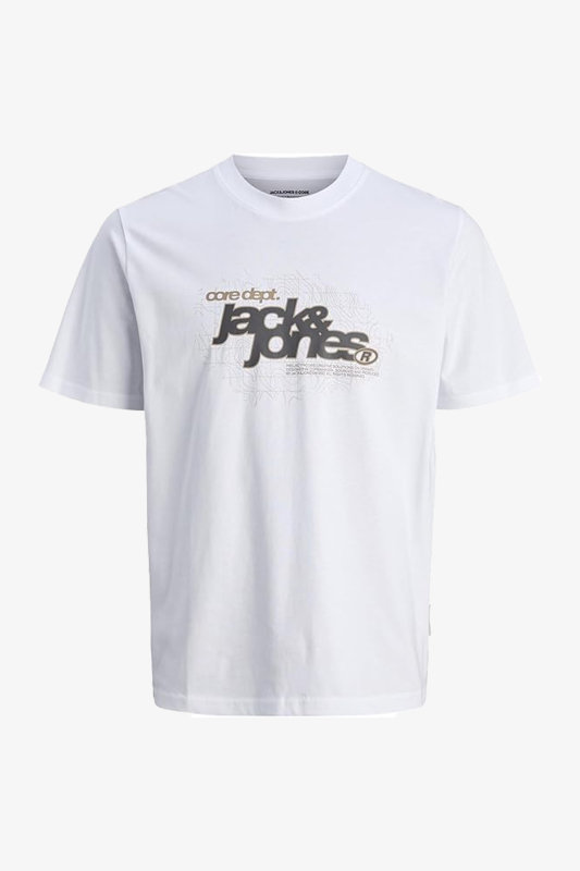Jack & Jones Jcogrıd Brandıng Erkek Beyaz T-Shirt 12284931-Bright White - 1