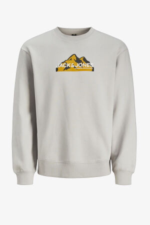 Jack & Jones Jcomountain Erkek Gri Sweatshirt 12262094-High-rise 