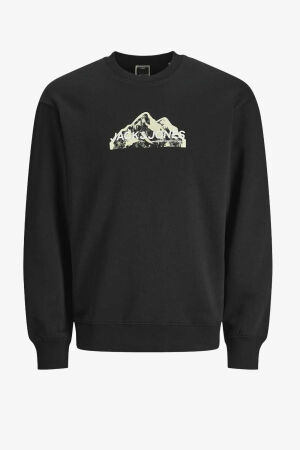 Jack & Jones Jcomountain Erkek Siyah Sweatshirt 12262094-Black 