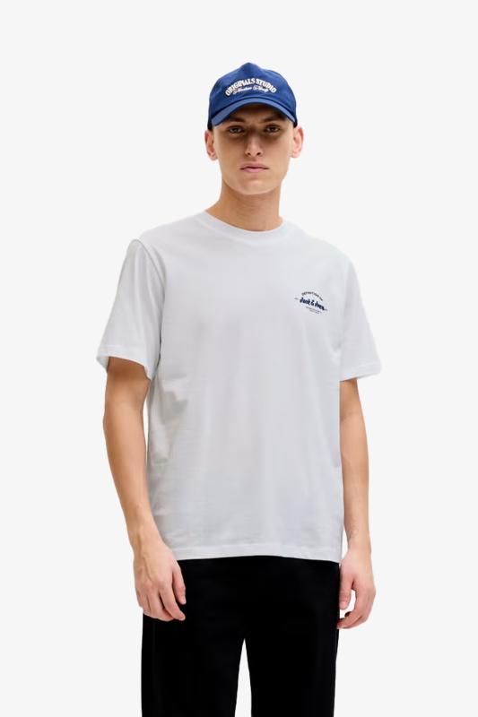 Jack & Jones Jjbrandon Erkek Beyaz T-Shirt 12288113-Bright White - 1