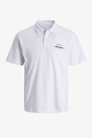 Jack & Jones Jjbrandon Polo Erkek Beyaz T-Shirt 12288118-Bright White - Jack & Jones