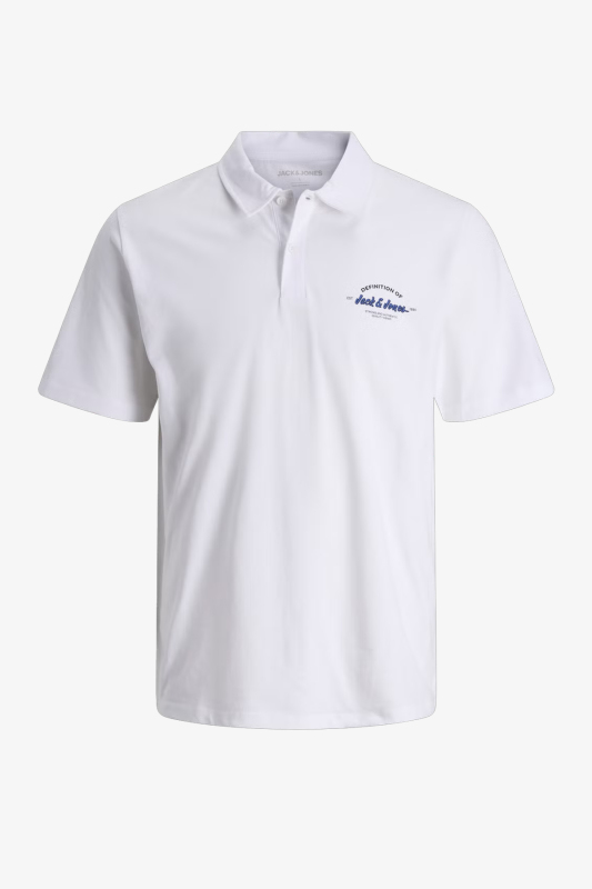 Jack & Jones Jjbrandon Polo Erkek Beyaz T-Shirt 12288118-Bright White - 1