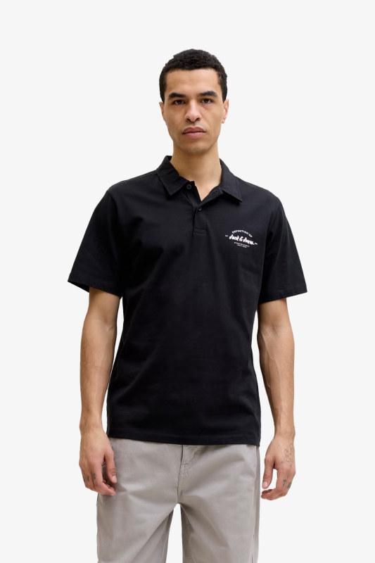 Jack & Jones Jjbrandon Polo Erkek Siyah T-Shirt 12288118-Black - 1