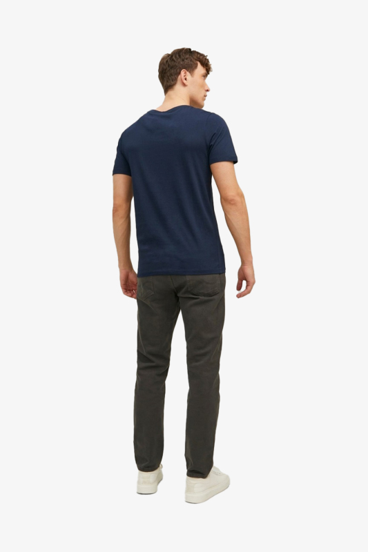 Jack & Jones Jjecorp Erkek Lacivert T-Shirt 12151955-Navy Blazer - 2