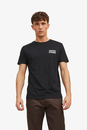 Jack & Jones Jjecorp Erkek Siyah T-Shirt 12151955-Black - Jack & Jones