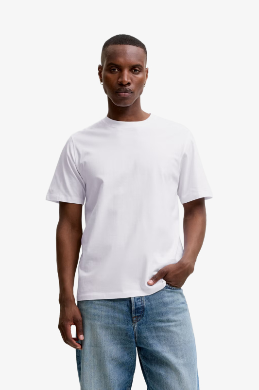 Jack & Jones Jjeorganıc Basıc Erkek Beyaz T-Shirt 12156101-White - 1