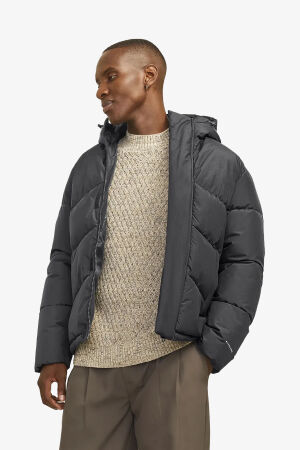 Jack & Jones Jjworld Puffer Erkek Gri Mont 12259850-Asphalt 