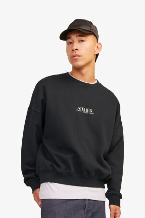 Jack & Jones Jorbrooklyn Erkek Siyah Sweatshirt 12262881-Black - 1